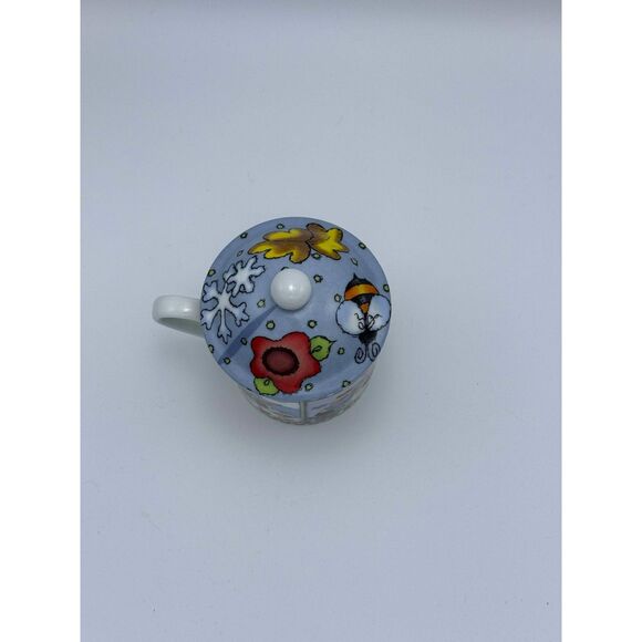 Center Street Design Be Warm Snowman Mug Lori Gardner Coffee Cup with Lid Cover - Picture 5 of 8